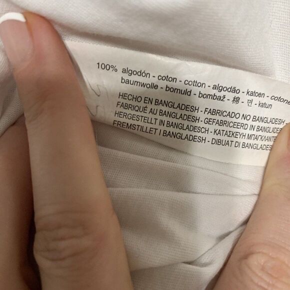 Zara WB Womens Solid White Crew Neck Short Sleeve Top T Shirt Small - Picture 4 of 6